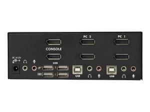 StarTech.com Commutateur KVM 2 ports DisplayPort, USB et audio - Switch KVM - 2560 x 1600 - Commutateur écran-clavier-souris/audio - 2 x KVM / audio - 1 utilisateur local - de bureau - pour P/N: IM12D1500P, SVA12M2NEUA, SVA12M5NA - SV231DPDDUA - Commutateurs KVM