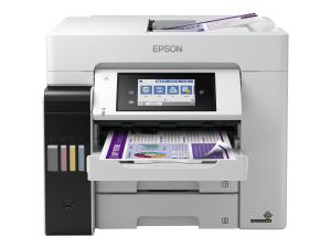 Epson EcoTank ET-5880 - Imprimante multifonctions - couleur - jet d'encre - A4 (210 x 297 mm) (original) - A4 (support) - jusqu'à 25 ppm (impression) - 550 feuilles - 33.6 Kbits/s - USB, LAN, Wi-Fi - C11CJ28401 - Imprimantes multifonctions