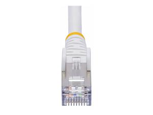 StarTech.com 50cm White CAT8 Ethernet Cable, Snagless, S/FTP, 25G/40G - Cordon de raccordement - RJ-45 (M) pour RJ-45 (M) - 50 cm - 5.6 mm - S/FTP - CAT 5/5e/6/6a/8 - IEEE 802.3bt/IEEE 802.3ba - sans halogène, sans crochet - blanc - NLWH-50C-CAT8-PATCH - Câbles à paire torsadée