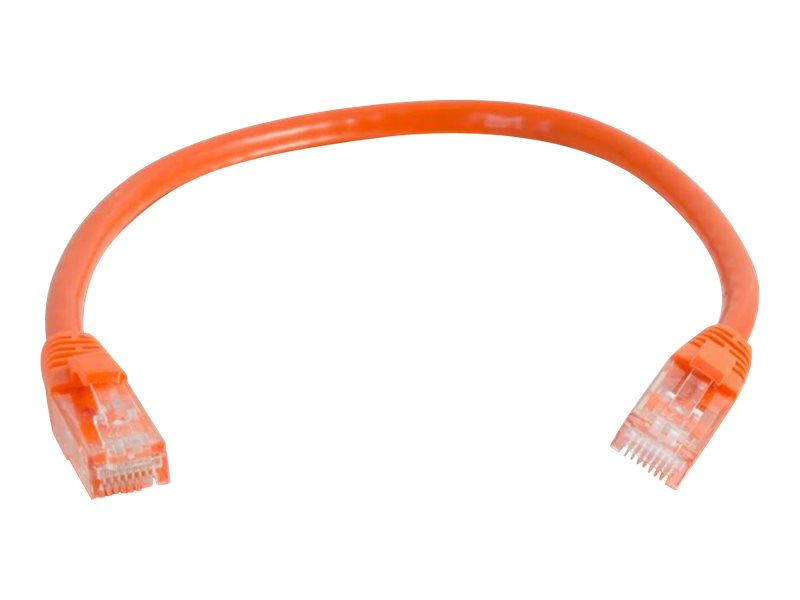 C2G Cat6 Booted Unshielded (UTP) Network Patch Cable - Cordon de raccordement - RJ-45 (M) pour RJ-45 (M) - 1 m - UTP - CAT 6 - moulé, sans crochet, bloqué - orange - 83574 - Câbles à paire torsadée