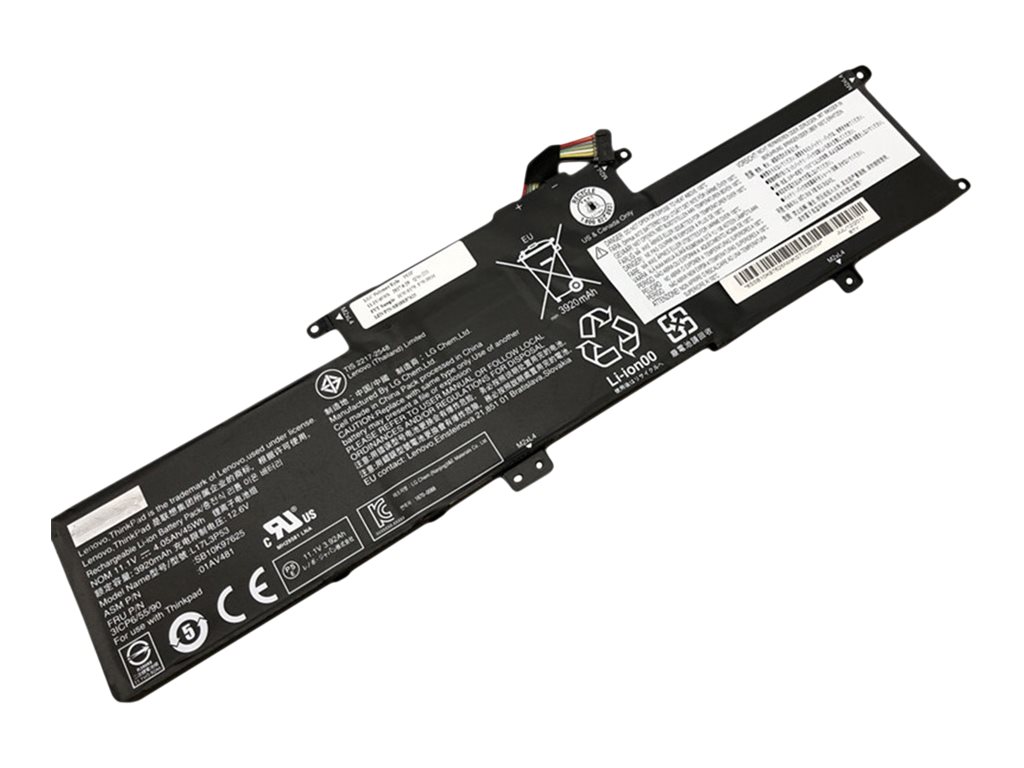 DLH - Batterie de portable (équivalent à : Lenovo 01AV482, Lenovo 01AV481, Lenovo 01AV483, Lenovo L17C3P53, Lenovo L17L3P53, Lenovo SB10K97625, Lenovo SB10K97627) - lithium-polymère - 4050 mAh - 45 Wh - pour Lenovo ThinkPad L390 20NR, 20NS; L390 Yoga 20NT, 20NU - LEVO3927-B044Y2 - Batteries spécifiques