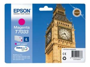 Epson T7033 - 9.6 ml - taille L - magenta - original - blister - cartouche d'encre - pour WorkForce Pro WP-4015, WP-4025, WP-4095, WP-4515, WP-4525, WP-4535, WP-4545, WP-4595 - C13T70334010 - Cartouches d'imprimante