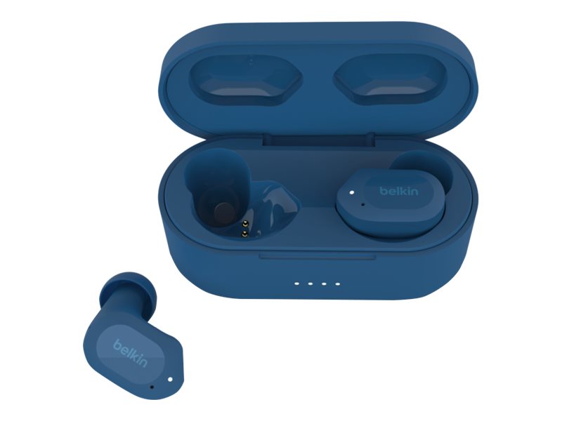 Belkin SoundForm Play - Écouteurs sans fil avec micro - intra-auriculaire - Bluetooth - Suppresseur de bruit actif - bleu - AUC005BTBL - Écouteurs
