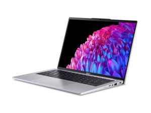 Acer Swift Go 14 SFG14-73 - Conception de charnière à 180 degrés - Intel Core Ultra 5 - 125U / jusqu'à 4.3 GHz - Win 11 Home - Intel Graphics - 16 Go RAM - 512 Go SSD NVMe - 14" OLED 2880 x 1800 (WQXGA+) @ 90 Hz - Wi-Fi 6E, Bluetooth - Argent pur - clavier : Français - NX.KWMEF.001 - Ordinateurs portables