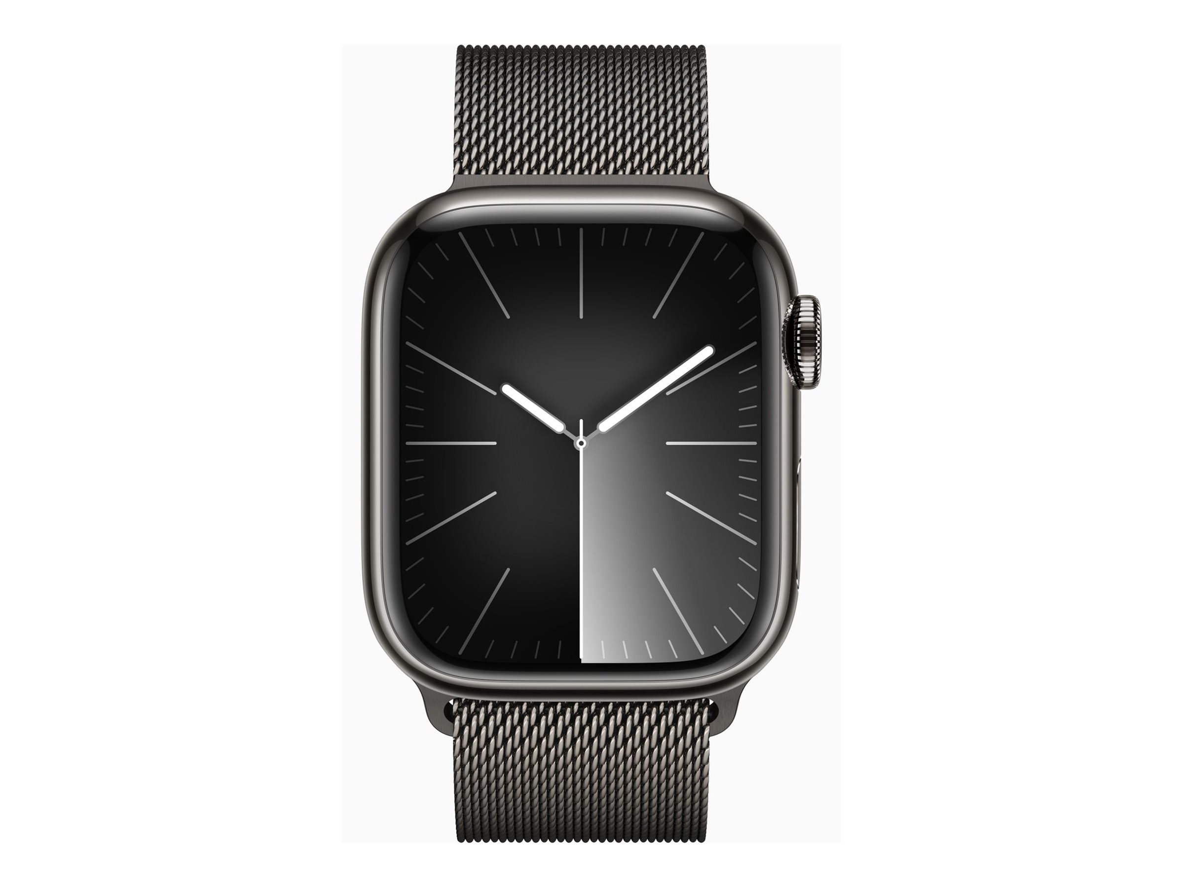 Apple Watch Series 9 (GPS + Cellular) - 41 mm - acier inoxydable graphite - montre intelligente avec boucle milanaise - 64 Go - Wi-Fi, LTE, UWB, Bluetooth - 4G - 42.3 g - MRJA3QF/A - Montres intelligentes