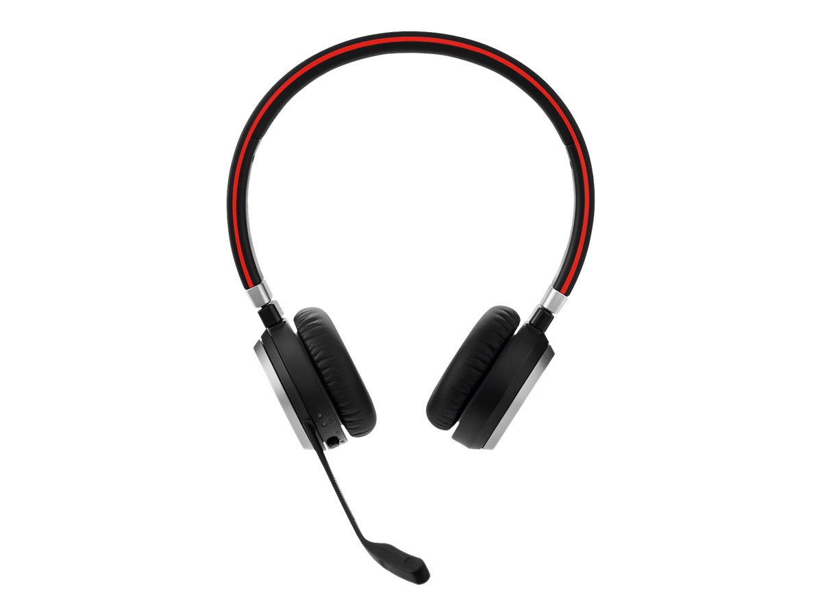 Jabra Evolve 65 SE MS Stereo - Micro-casque - sur-oreille - Bluetooth - sans fil - USB - Certifié pour Microsoft Teams - pour Jabra Evolve; LINK 380a MS - 6599-833-309 - Écouteurs