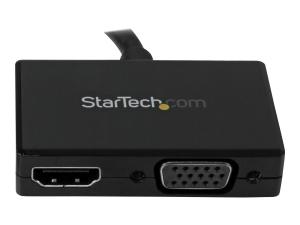 StarTech.com Adaptateur audio / vidéo de voyage - Convertisseur 2-en-1 DisplayPort vers HDMI ou VGA - 1920x1200 / 1080p - Noir - Convertisseur vidéo - DisplayPort - HDMI, VGA - noir - DP2HDVGA - Convertisseurs vidéo