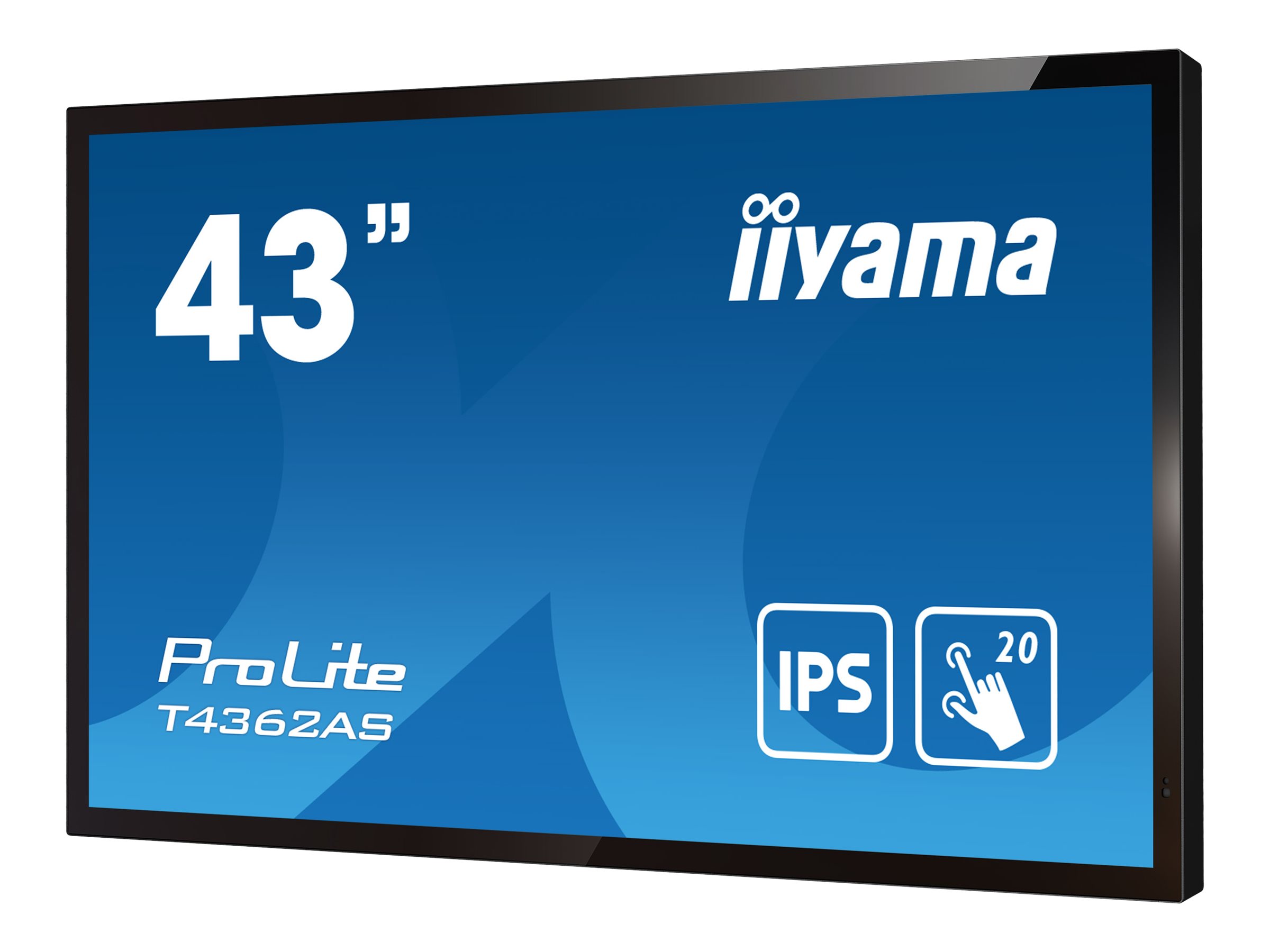 iiyama ProLite T4362AS-B1 - Classe de diagonale 43" (42.5" visualisable) écran LCD rétro-éclairé par LED - signalétique numérique interactive - avec écran tactile (multi-touches) - Android - 4K UHD (2160p) 3840 x 2160 - noir, finition matte - T4362AS-B1 - Écrans de signalisation numérique