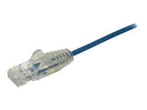 StarTech.com Cable reseau Ethernet RJ45 Cat6 de 1,5 m - Cordon de brassage mince Cat 6 UTP sans crochet - Fil Gigabit bleu (N6PAT150CMBLS) - Cordon de raccordement - RJ-45 (M) pour RJ-45 (M) - 1.5 m - CAT 6 - sans crochet - bleu - N6PAT150CMBLS - Câbles à paire torsadée