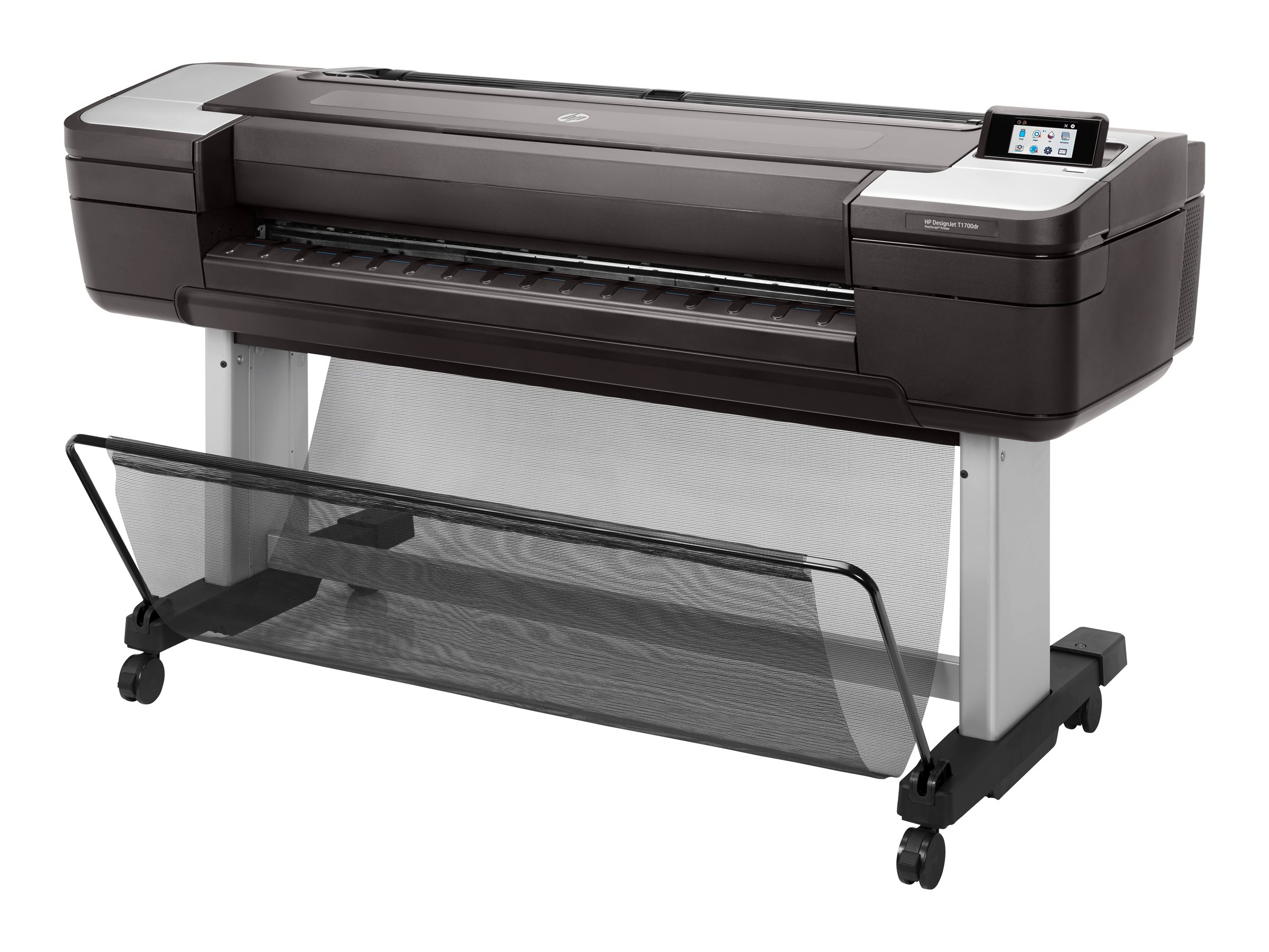 HP DesignJet T1700dr - 44" imprimante grand format - couleur - jet d'encre - 1118 x 1676 mm - 2 400 x 1 200 ppp - jusqu'à 0.55 min/page - Gigabit LAN, hôte USB - outil de coupe - W6B56A#B19 - Imprimantes jet d'encre