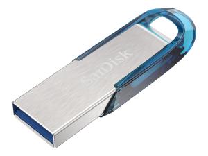 SanDisk Ultra Flair - Clé USB - 32 Go - USB 3.0 - bleu - SDCZ73-032G-G46B - Lecteurs flash