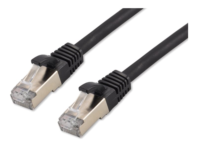 MCL - Câble réseau - RJ-45 (M) pour RJ-45 (M) - 15 cm - SFTP - CAT 8 - sans crochet - noir - FCC8BMSF-0.15M/N - Câbles à paire torsadée