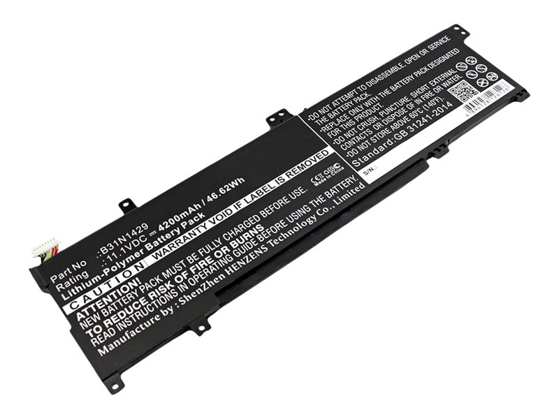 DLH - Batterie de portable (équivalent à : ASUS B31N1429, ASUS 0B200-01460000, ASUS 0B200-01460100) - lithium-polymère - 4200 mAh - 47 Wh - pour ASUS A501; K501; R516; V502 - AASS4808-T047Y2 - Batteries pour ordinateur portable