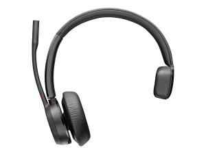 Poly Voyager 4310-M - Voyager 4300 UC series - micro-casque - sur-oreille - Bluetooth - sans fil, filaire - USB-C - noir - Certifié pour Microsoft Teams - 77Y97AA - Écouteurs