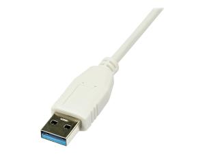 StarTech.com Réseau adaptateur USB 3.0 vers Gigabit Ethernet - NIC USB vers RJ45 pour réseau 10/100/1000 - Adaptateur réseau - USB 3.0 - Gigabit Ethernet - blanc - USB31000SW - Cartes réseau