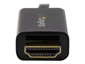 StarTech.com Câble adaptateur DisplayPort vers HDMI de 2 m - Convertisseur DP vers HDMI avec câble intégré - M/M - Ultra HD 4K - Noir - Câble adaptateur - DisplayPort mâle pour HDMI mâle - 2 m - noir - support 4K - pour P/N: DK30CH2DEP, DK30CH2DEPUE, DK30CH2DPPD, DK30CH2DPPDU, DK30CHDDPPD, DK30CHDPPDUE - DP2HDMM2MB - Câbles HDMI