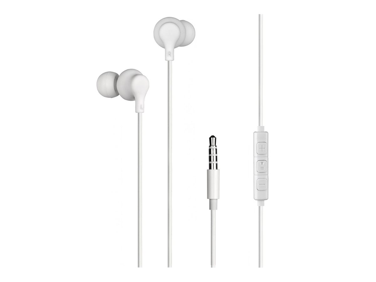 BIGBEN Connected - Écouteurs avec micro - intra-auriculaire - filaire - jack 3,5mm - blanc - KPINTRAJACKRW - Écouteurs