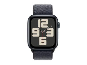 Apple Watch SE (GPS + Cellular) - 2e génération - 44 mm - aluminium minuit - montre intelligente avec boucle sport - deux couches de matières textiles tissées - encre - taille du poignet : 130-200 mm - 32 Go - LTE, Wi-Fi 4, Bluetooth - 4G - 33 g - MXGN3QF/A - Montres intelligentes