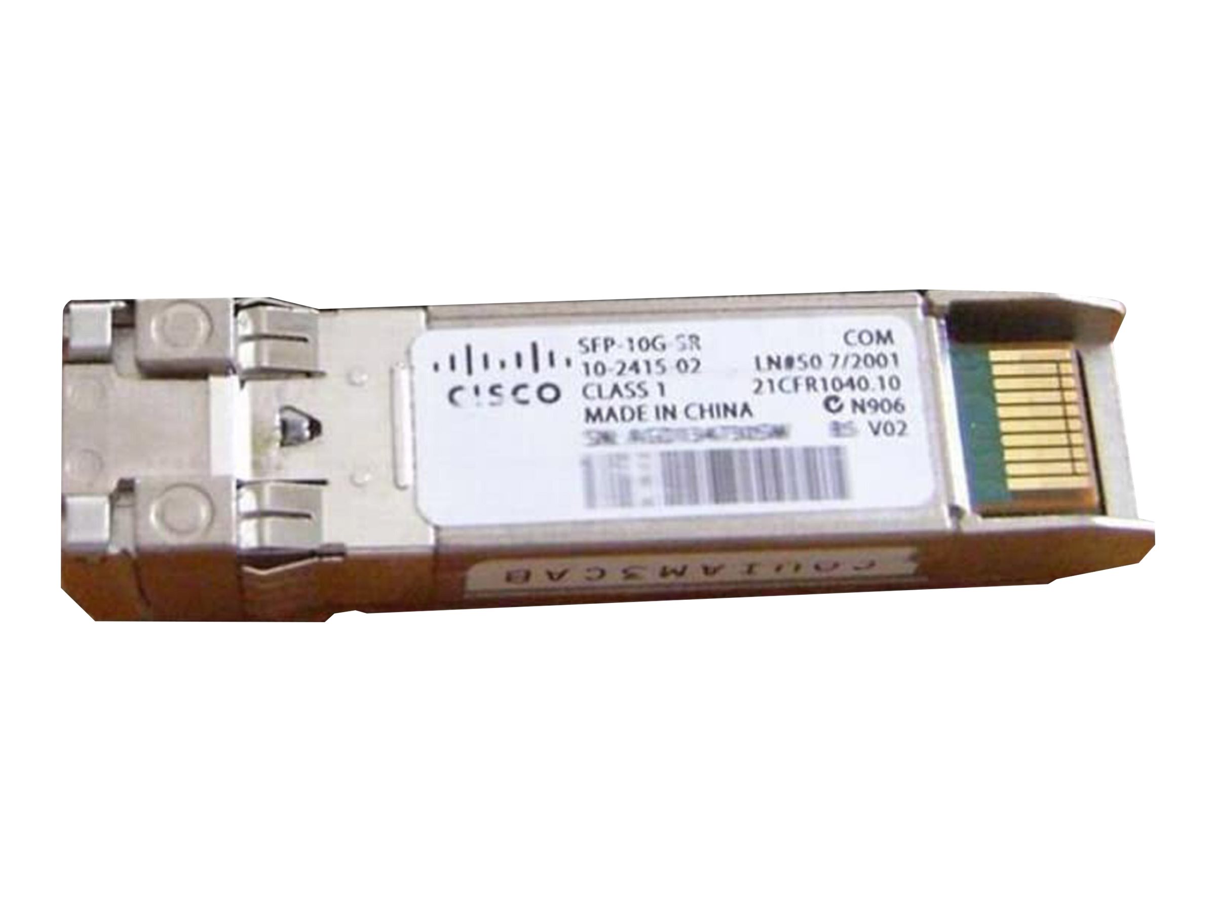 Cisco - Module transmetteur SFP+ - 10GbE - 10GBase-SR - LC/PC multimode - jusqu'à 400 m - 850 nm - SFP-10G-SR-S= - Transmetteurs optiques