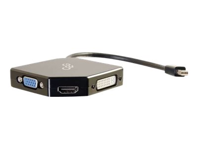 C2G Mini DisplayPort to HDMI, VGA, or DVI Adapter Converter - Convertisseur vidéo - DVI, HDMI, VGA - DVI, HDMI, VGA - noir - 80929 - Convertisseurs vidéo