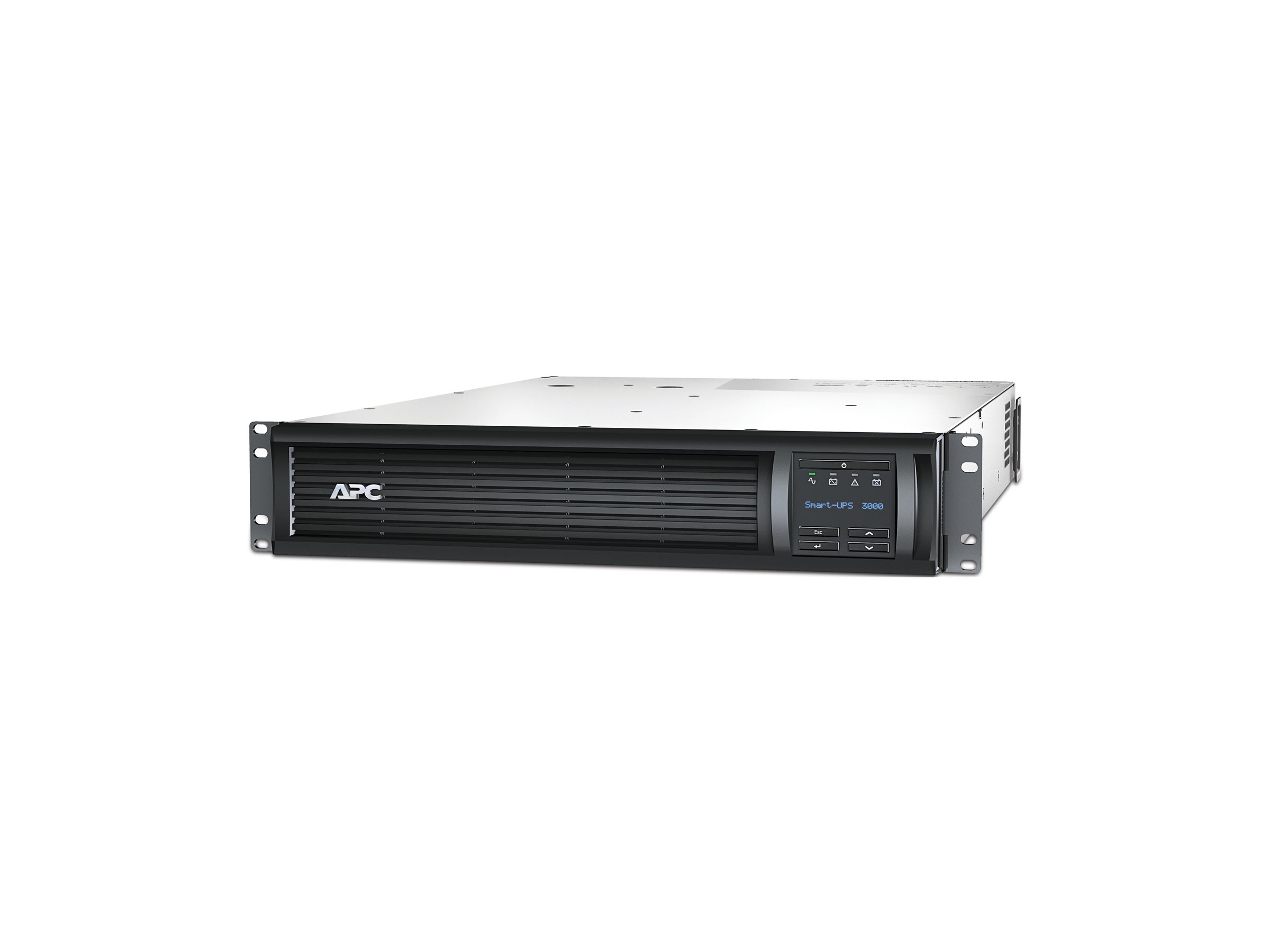 APC Smart-UPS SMT3000RMI2UC - Onduleur (rack-montable) - CA 220/230/240 V - 2700 Watt - 3000 VA - RS-232, USB - connecteurs de sortie : 9 - 2U - noir - avec APC SmartConnect - pour P/N: AR3003, AR3003SP, AR3006, AR3006SP, AR3103, AR3103SP, AR3106, AR3106SP, AR9300SP - SMT3000RMI2UC - UPS montables sur rack