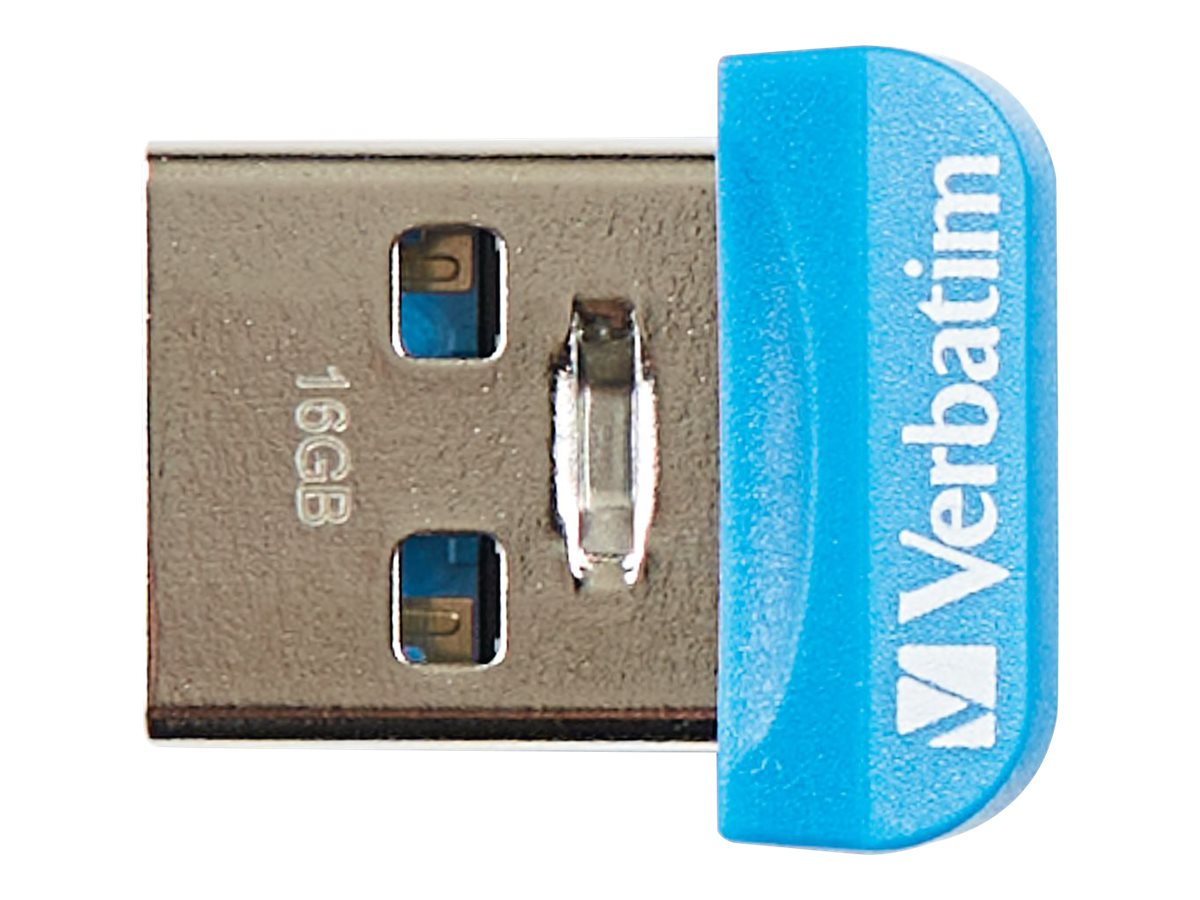 Verbatim Store 'n' Stay NANO - Clé USB - 16 Go - USB 3.0 - bleu - 98709 - Lecteurs flash