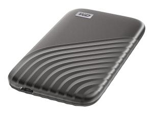 WD My Passport SSD WDBAGF0040BGY - SSD - chiffré - 4 To - externe (portable) - USB 3.2 Gen 2 (USB-C connecteur) - AES 256 bits - gris - WDBAGF0040BGY-WESN - Disques SSD