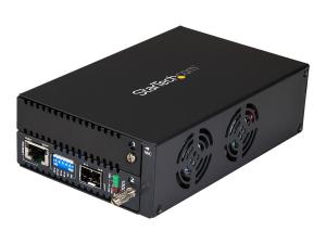 StarTech.com Convertisseur de média fibre optique 10 Gigabit Ethernet avec SFP+ ouvert - Géré - Convertisseur Ethernet cuivre vers fibre - Convertisseur de média à fibre optique - 10GbE - 10GBase-LR, 10GBase-ER, 10GBase-SR, 10GBase-LW, 100Base-TX, 1000Base-T, 10GBase-EW, 10GBase-T, 10GBase-SW - RJ-45 / SFP+ - pour P/N: SFP10GBBXDST, SFP10GBBXUST, SFP10GBLRMST, SFP10GBLRST, SFP10GBSRST, SFP10GBZRST - ET10GSFP - Transmetteurs optiques