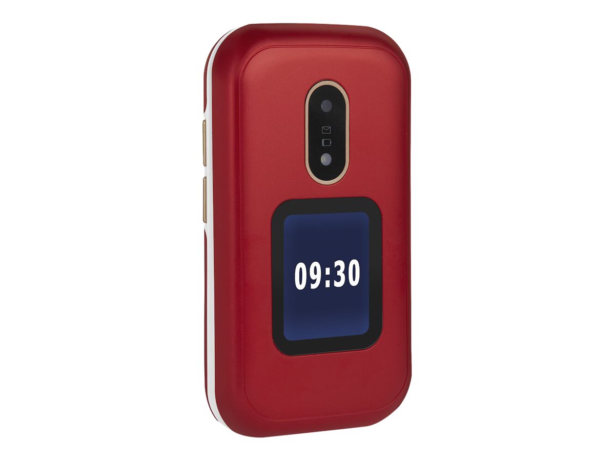 DORO 6060 - Téléphone de service - microSD slot - 320 x 240 pixels - rear camera 3 MP - rouge - 7763 - Téléphones GSM