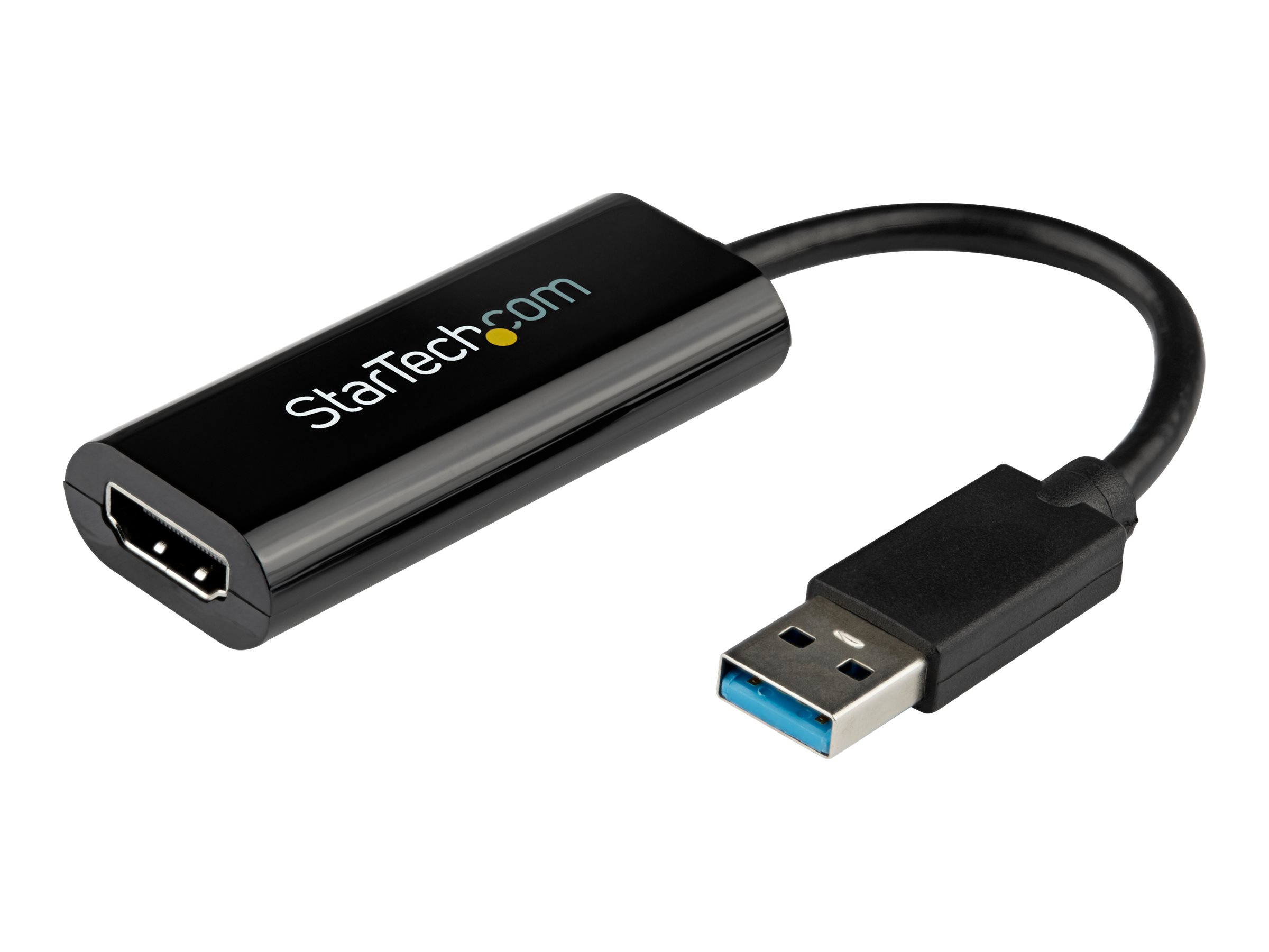 StarTech.com Adaptateur USB vers HDMI - Carte graphique externe - USB 3.0 - Slim - 1080p - Adaptateur multi-écrans - Câble adaptateur - Conformité TAA - USB type A mâle pour HDMI femelle - 19 cm - noir - support 1080p - pour P/N: HDDVIMM3, HDMM12, HDMM15, HDMM1MP, HDMM2MP, HDMM3, HDMM3MP, HDMM50A, HDMM6, HDPMM50 - USB32HDES - Accessoires pour systèmes audio domestiques