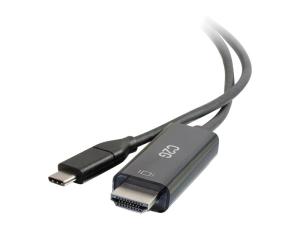 C2G 10ft USB C to HDMI Cable - USB C to HDMI Adapter Cable - 4K 60Hz - M/M - Câble vidéo/audio - 24 pin USB-C mâle reversible pour HDMI mâle - 3.05 m - noir - support 4K - 26896 - Câbles HDMI