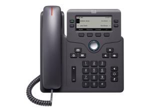Cisco IP Phone 6851 - Téléphone VoIP - SIP, SRTP - 4 lignes - Charbon - CP-6851-3PW-CE-K9= - Téléphones VoIP