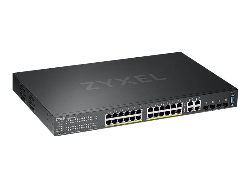 Zyxel GS2220-28HP - Commutateur - Géré - 24 x 10/100/1000 (PoE+) + 4 x SFP Gigabit combiné - Montable sur rack - PoE+ (375 W) - GS2220-28HP-EU0101F - Concentrateurs et commutateurs gigabit