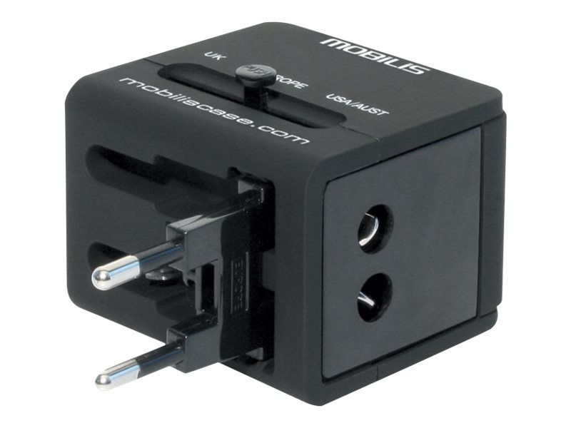 Mobilis Worldwide Travel Adapter - Adaptateur secteur - 500 mA - 2 connecteurs de sortie (USB) - 001243 - Adaptateurs électriques et chargeurs