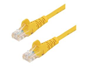 StarTech.com Câble réseau Cat5e UTP sans crochet - 10 m Jaune - Cordon Ethernet RJ45 anti-accroc - Câble patch - Cordon de raccordement - RJ-45 (M) pour RJ-45 (M) - 10 m - UTP - CAT 5e - sans crochet, bloqué - jaune - 45PAT10MYL - Câbles à paire torsadée