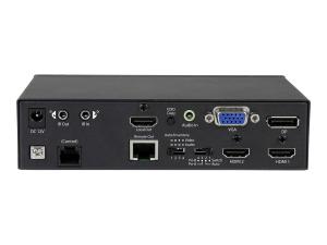 StarTech.com Extendeur vidéo HDBaseT - Multi-entrées - HDMI VGA DisplayPort via Cat5e ou Cat6 - Étendeur HDBaseT avec switch intégré - 4K - Prolongateur audio/vidéo - HDMI - plus de CAT 5e/6 - jusqu'à 70 m - STDHVHDBT - Prolongateurs de signal