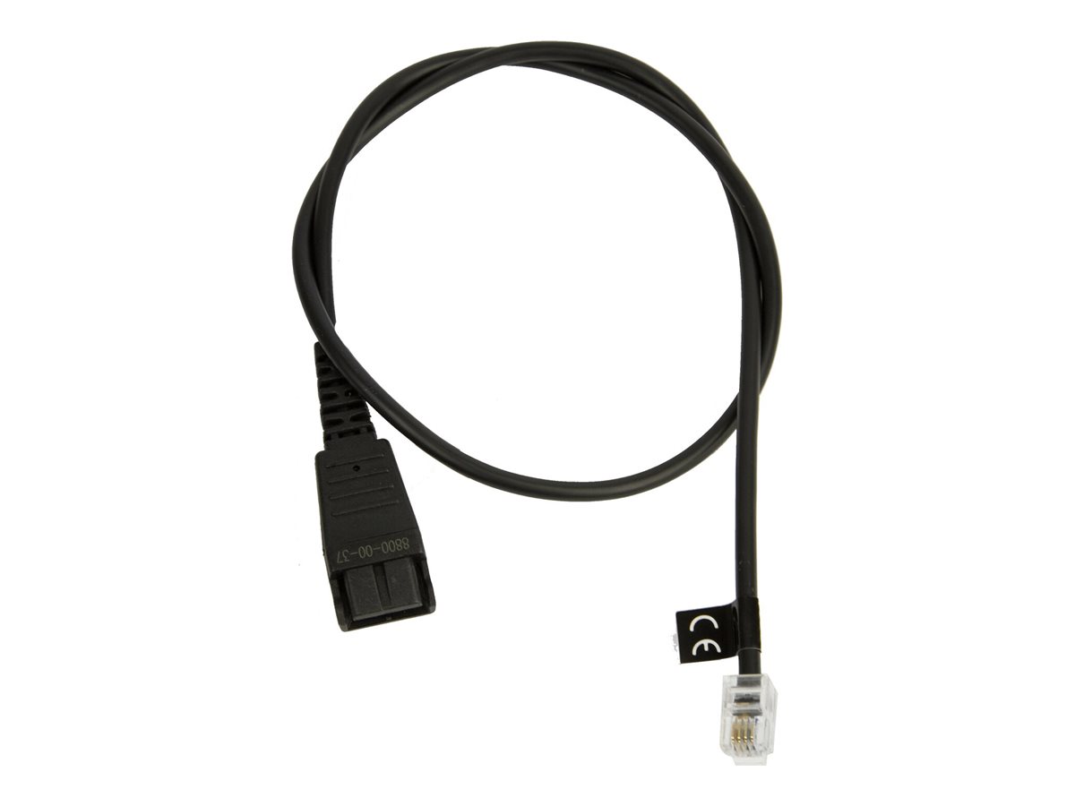 Jabra - Câble pour casque micro - RJ-11 mâle pour Déconnexion rapide mâle - 8800-00-37 - Câbles pour écouteurs