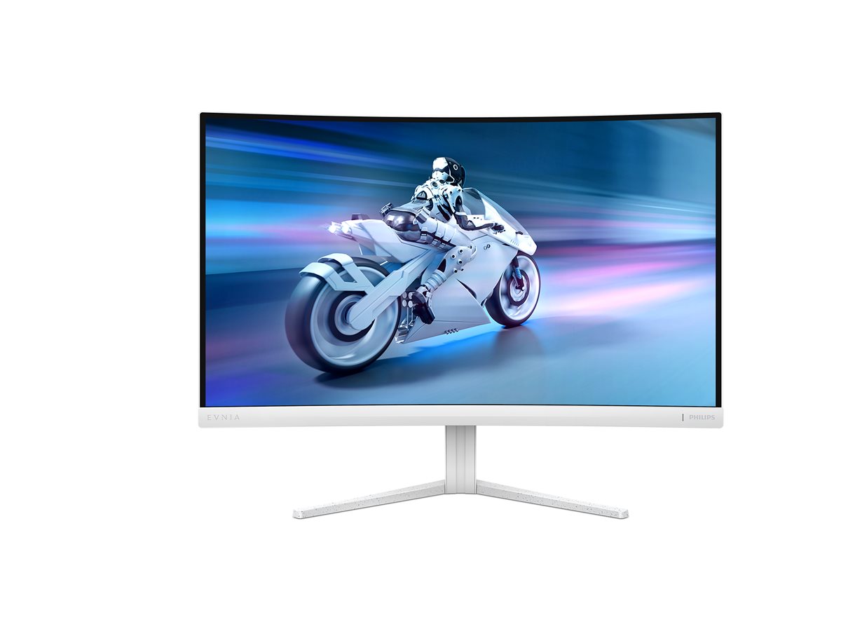 Philips Evnia 5000 27M2C5201L - Écran LED - jeux - incurvé - 27" - 1920 x 1080 Full HD (1080p) @ 180 Hz - Fast VA - 3000:1 - HDR10 - 0.5 ms - 2xHDMI, DisplayPort - blanc - 27M2C5201L/00 - Écrans d'ordinateur