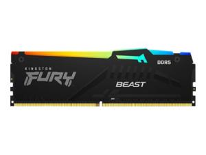 Kingston FURY Beast RGB - DDR5 - kit - 32 Go: 2 x 16 Go - DIMM 288 broches - 5600 MHz / PC5-44800 - CL36 - 1.25 V - mémoire sans tampon - on-die ECC - KF556C36BBEAK2-32 - DDR5