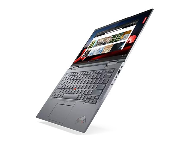 Lenovo ThinkPad X1 Yoga Gen 8 21HQ - Conception inclinable - Intel Core i7 - 1355U / jusqu'à 3.7 GHz - Evo - Win 11 Pro - Carte graphique Intel Iris Xe - 32 Go RAM - 1 To SSD TCG Opal Encryption 2, NVMe, Performance - 14" OLED écran tactile 3840 x 2400 (WQUXGA) - NFC, Wi-Fi 6E - 5G - gris orage - clavier : Français - avec 3 ans de Lenovo Premier Support, compensation CO2 0,5 tonne - 21HQ005TFR - Ordinateurs portables