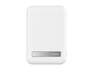 Belkin BoostCharge Pro - Banque d'alimentation sans fil - magnétique avec Qi2 - 10000 mAh - 15 Watt - Fast Charge, PD - 2 connecteurs de sortie (magnétique, 24 pin USB-C) - sur le câble : USB-C - blanc - pour Apple iPhone 12, 13, 15; Google Pixel 6, 7; Samsung Galaxy S22+, S23, S23+ - BPD008BTWH - Adaptateurs électriques et chargeurs