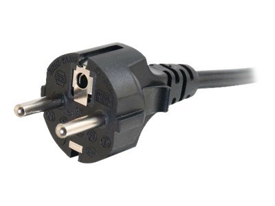 C2G Universal Power Cord - Câble d'alimentation - power CEE 7/7 (M) pour power IEC 60320 C13 - 2 m - connecteur à 90°, moulé - noir - Europe - 88534 - Câbles d'alimentation