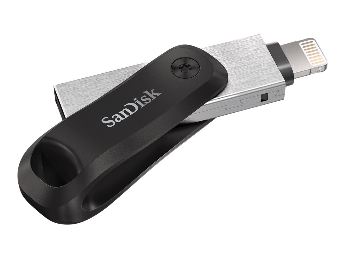 SanDisk iXpand Go - Clé USB - 64 Go - USB 3.0 / Lightning - pour Apple iPad/iPhone (Lightning) - SDIX60N-064G-GN6NN - Lecteurs flash