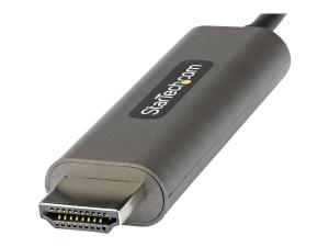 StarTech.com Câble Adaptateur Graphique USB-C vers HDMI 4K 60Hz HDR10 4m - Ultra HD USB Type-C vers HDMI 4K 2.0b - Convertisseur Graphique USB-C vers HDMI HDR - DP 1.4 Alt Mode HBR3 (CDP2HDMM4MH) - Câble adaptateur - 24 pin USB-C mâle pour HDMI mâle - 4 m - noir - support 4K, actif - CDP2HDMM4MH - Câbles HDMI