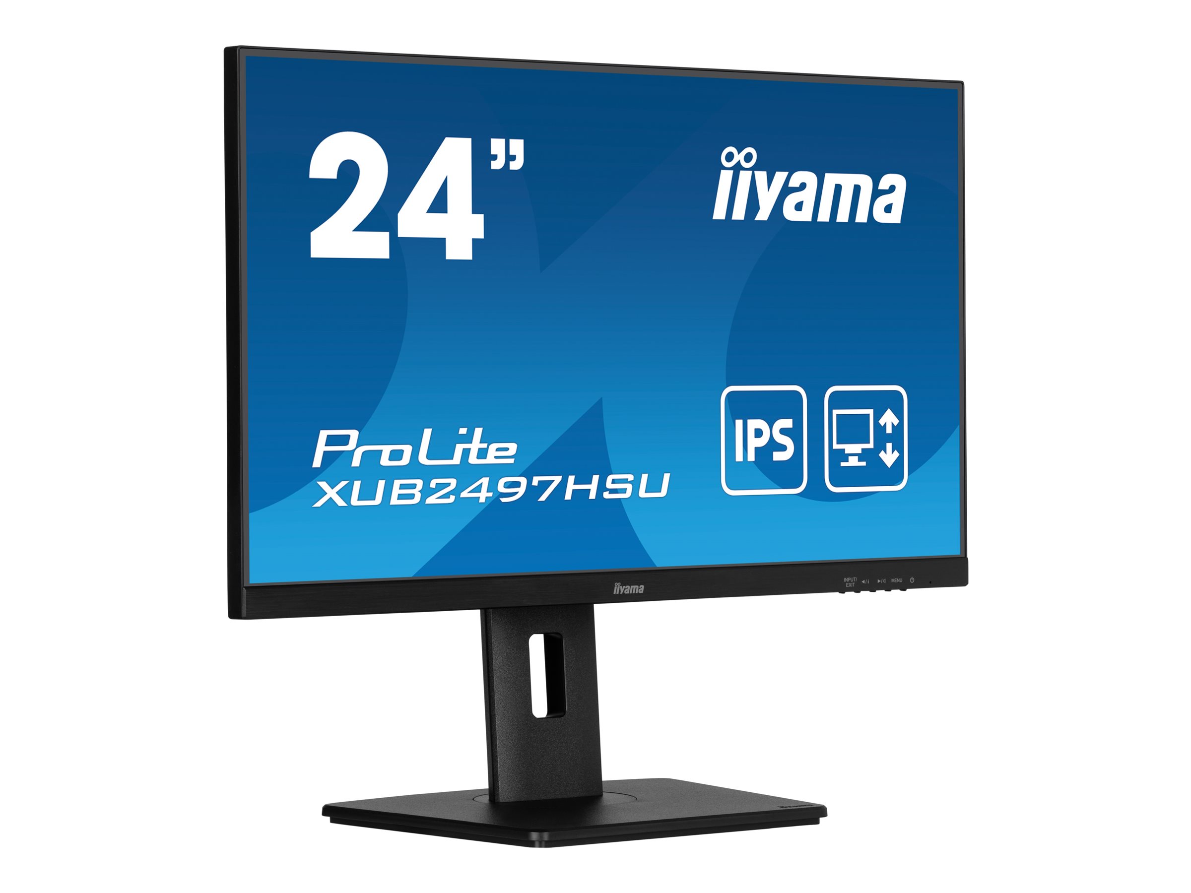 iiyama ProLite XUB2497HSU-B2 - Écran LED - 24" (23.8" visualisable) - 1920 x 1080 Full HD (1080p) @ 100 Hz - IPS - 250 cd/m² - 1300:1 - 1 ms - HDMI, DisplayPort - haut-parleurs - noir mat - XUB2497HSU-B2 - Écrans d'ordinateur