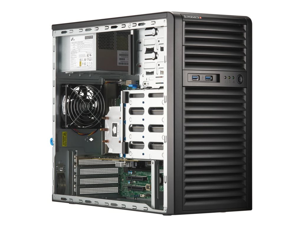 Supermicro SuperWorkstation 531R-I - MT pas de processeur jusqu'à - RAM 0 Go - aucun disque dur - aucun graphique - Gigabit Ethernet - moniteur : aucun - noir - SYS-531R-I - Stations de travail