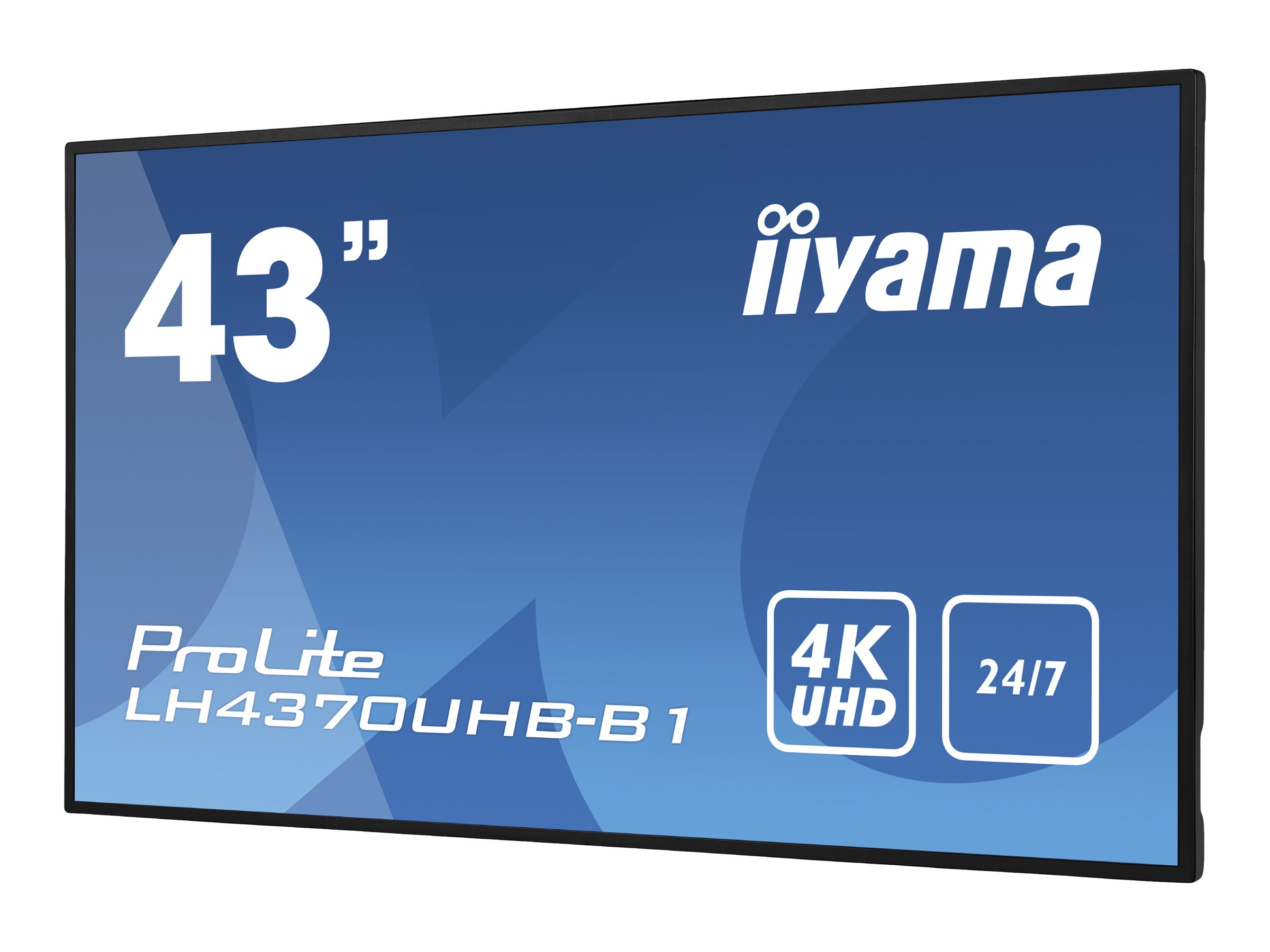 iiyama ProLite LH4370UHB-B1 - Classe de diagonale 43" (42.5" visualisable) écran LCD rétro-éclairé par LED - signalisation numérique - 4K UHD (2160p) 3840 x 2160 - noir mat - LH4370UHB-B1 - Écrans de signalisation numérique