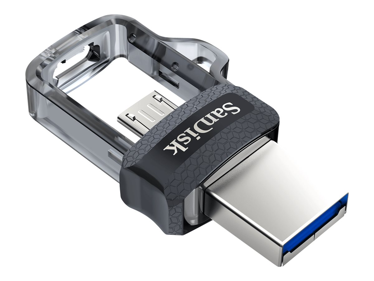 SanDisk Ultra Dual M3.0 - Clé USB - 256 Go - USB 3.0 / micro USB - SDDD3-256G-G46 - Lecteurs flash