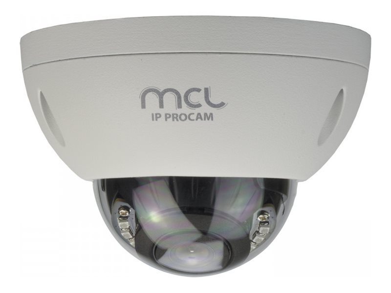 MCL - Caméra de surveillance réseau - dôme - extérieur, intérieur - couleur - 2 MP - 2592 x 1944 - Focale fixe - Ethernet 10Base-T/100Base-T - AVI, MJPEG, H.264, H.265, H.265+, H.264+ - CC 12 V / PoE - SV2B99AIPPCAMD201 - Caméras IP