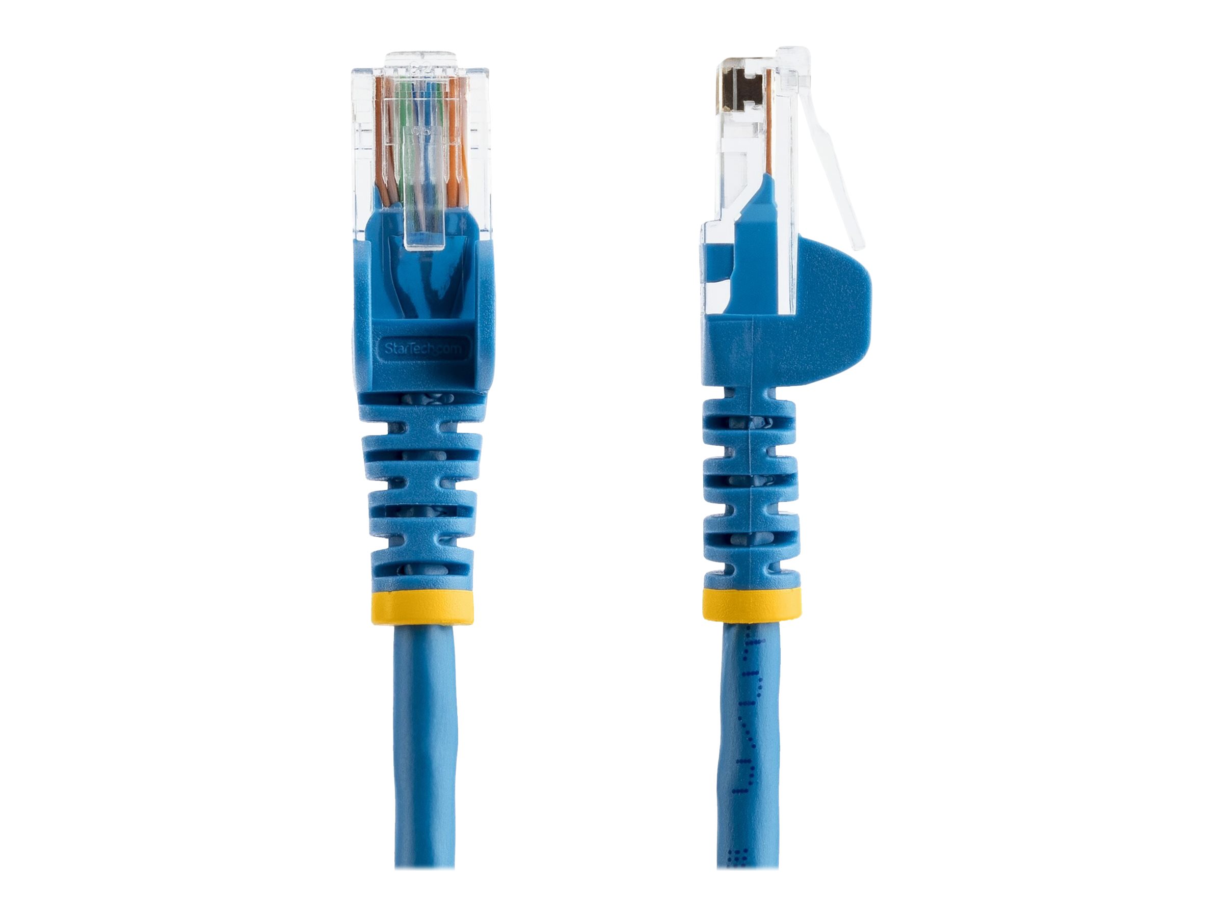 StarTech.com Câble réseau Cat5e UTP sans crochet - 50 cm Bleu - Cordon Ethernet RJ45 anti-accroc - Câble patch - Cordon de raccordement - RJ-45 (M) pour RJ-45 (M) - 50 cm - UTP - CAT 5e - sans crochet, bloqué - bleu - 45PAT50CMBL - Câbles à paire torsadée